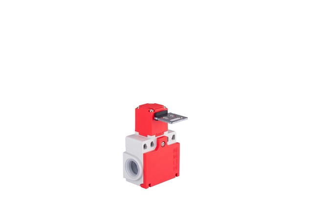 L22 Plastic Body Metal With Right Angle+Flat Key Safety Switch Slow Action 1NO+1NC Limit Switch